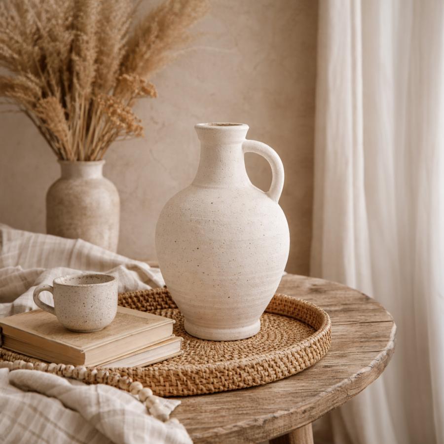Ostia White Terracotta Jug